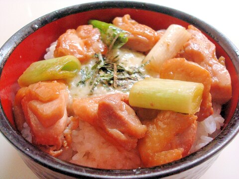 甘辛鶏★わさびとろろ丼～♪